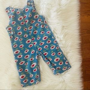 Vintage Health-Tex Floral Corduroy Penny Overalls Size 18 Months